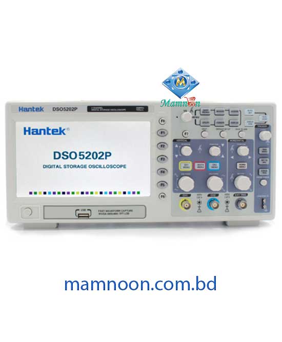 Hantek DSO5202P 200MHz 2 Channel Digital Storage Oscilloscope 1GSa/s 7” LCD