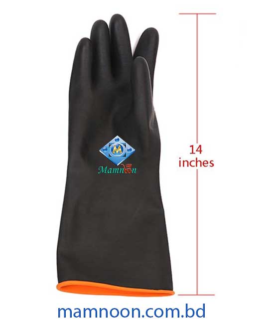 Heavy Duty Double Deck Acid Resistant Alkali and Oil Resistant Safety Work Gloves 4