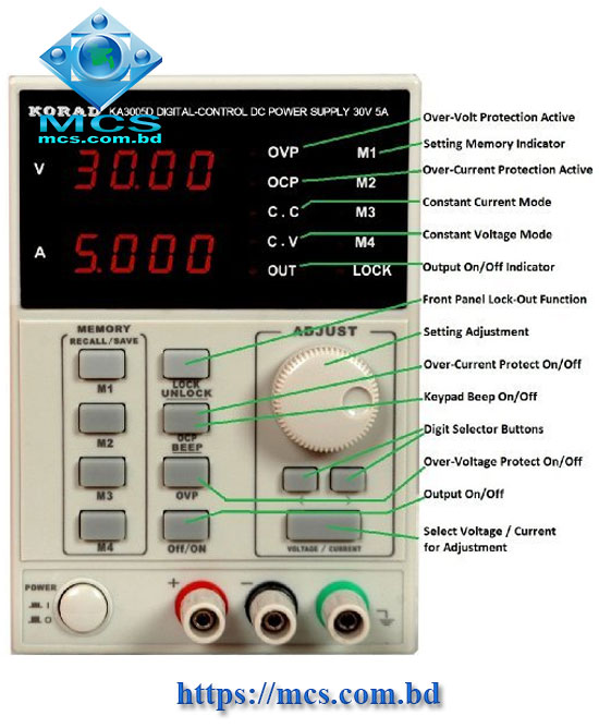 KORAD KA3005D High Precision Adjustable Digital DC Power Supply 30V 5A Memory Recall 01