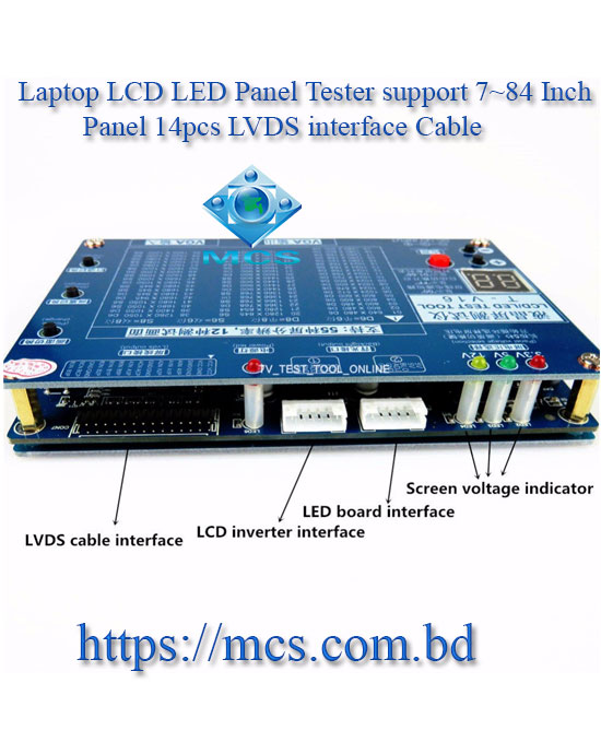 Laptop LCD LED Panel Tester support 784 Inch Panel 14pcs LVDS interface Cable 4