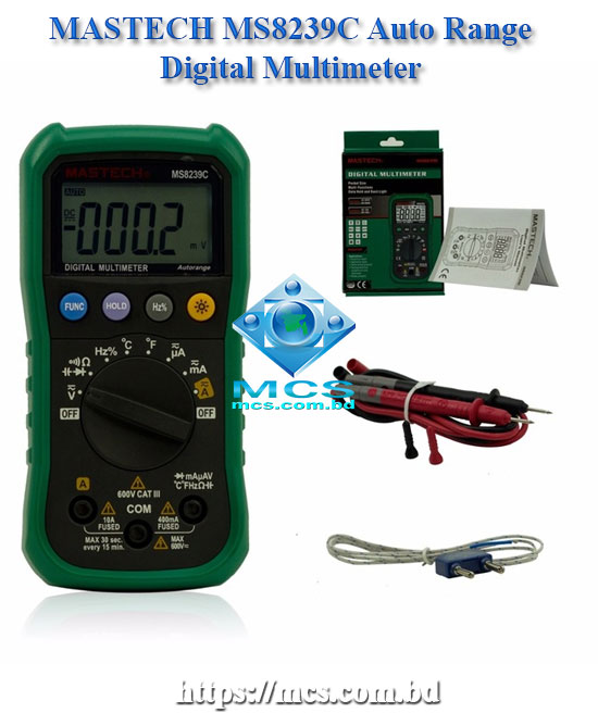 MASTECH MS8239C Auto Range Digital Multimeter Temperature Frequency