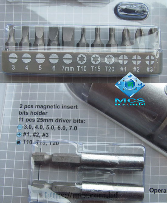 ProsKit PT 1136F Electronic Foldable Cordless Lighted Screwdriver Maintenance Kit 4