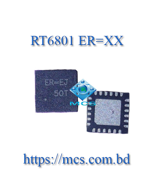 RT6801GQW RT6801 (ER=XX) QFN24 Laptop PWM Power IC Chip