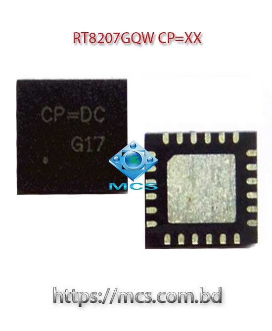 RT8207G RT8207GQW CP=CO CP=CM CP=CH CP=CB CP=DD CP=1E CP=XX QFN Laptop IC Chip