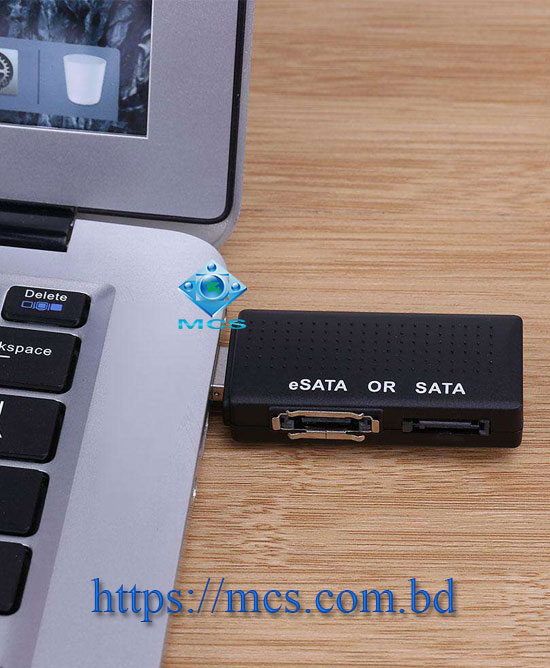 USB to eSATA HDD SATA Serial ATA Bridge Dual Port Adapter Converter 4
