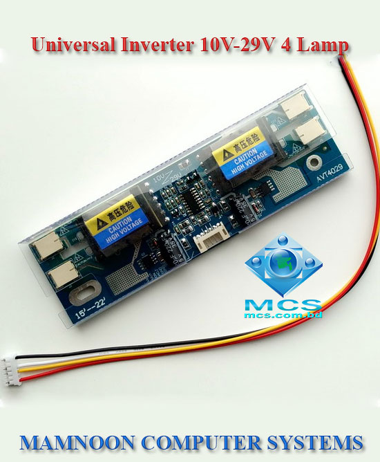 Universal Inverter 10V-29V 4 Lamp for 15-22" CCFL LCD Widescreen Monitor
