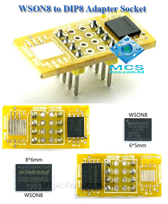 BIOS Programmer Adapter Socket WSON8 To DIP8 Universal Converter PCB Board